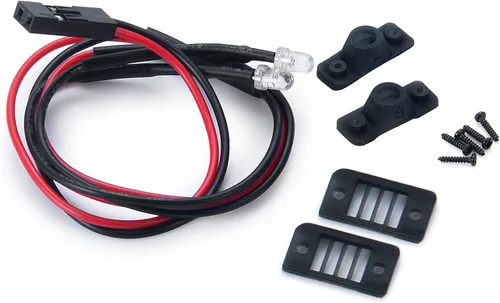 Vista 7 de RC-Hub Juego de luces traseras LED para 1/24 Axial SCX24 AXI00001 RC Crawler Car, rojo