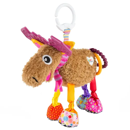 Vista 2 de Juguetes de Lamaze para sujetar en el asiento del coche y el cochecito - Muffin el Muérdago - Juguetes sensoriales arrugados para bebés