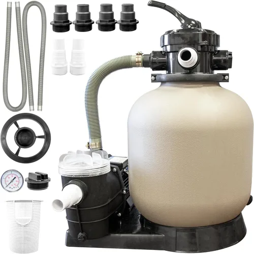 Vista 15 de SWIMLINE HYDROTOOLS Sistema completo de filtro de arena, tanque de 12 pulgadas, para piscinas sobre el suelo de hasta 8,000 galones, bomba de una