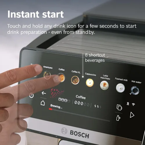 Vista 4 de Bosch Serie 6 Máquina de café y espresso totalmente automática, acero