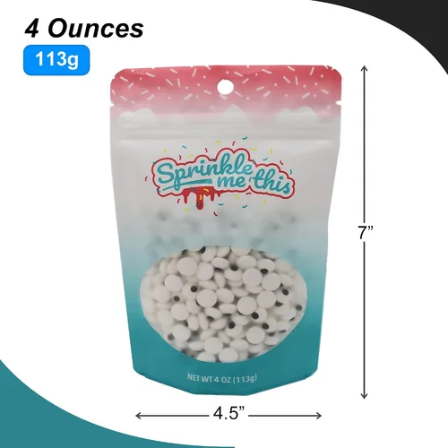 Vista 5 de Spooky Eye Toppers – Bolsa de dulces resellable de 4 onzas – Decoraciones comestibles para hornear – Ojos blancos divertidos para cupcakes