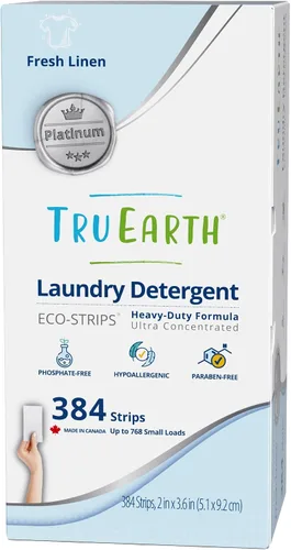 Vista 12 de Tru Earth Platinum – Hojas de detergente para ropa resistentes – hasta 64 cargas (32 unidades), sin fragancia, fórmula de tiras ultraconcentradas