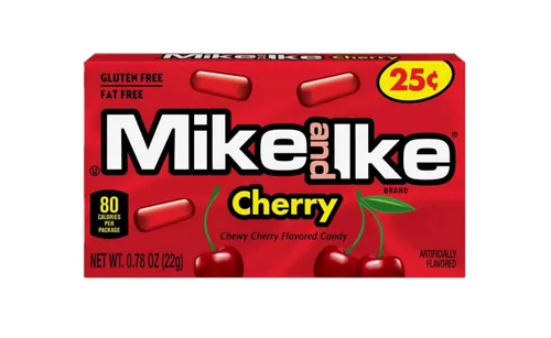 Vista 4 de Mike & Ike - Paquete variado de dulces masticables Berry Blast, Tropical, Sandía, Cereza, 0.78 onzas (paquete de 24)