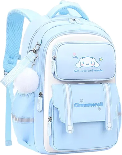 Vista 7 de Cinnamoroll - Mochila de personaje de dibujos animados japoneses, mochila escolar