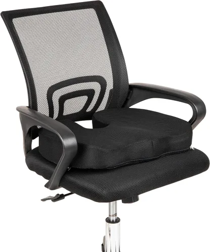 Vista 7 de Mind Reader Cojín de asiento de espuma viscoelástica con tecnología Air-Cloud, ciática, alivio del dolor de coxis y cadera, oficina, espuma