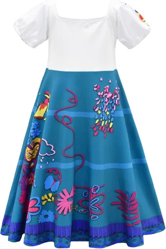 Vista 2 de GVGWenge Encanto Costume for Girls Princess Dress up Halloween Party Role Play Dress