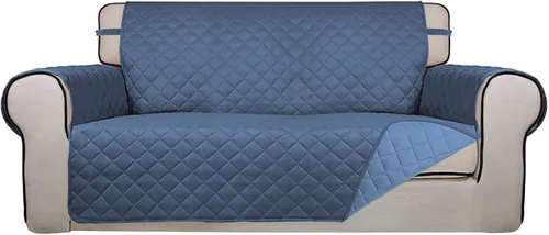 Vista 25 de PureFit - Funda de sofá acolchada reversible, protector de muebles impermeable, funda de sofá lavable con espuma antideslizante y correas elásticas