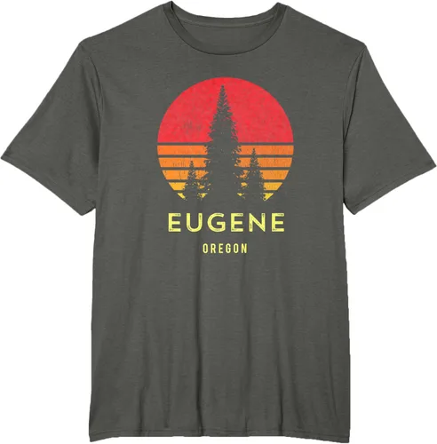 Vista 7 de Camiseta Eugene Oregon, Negro, S