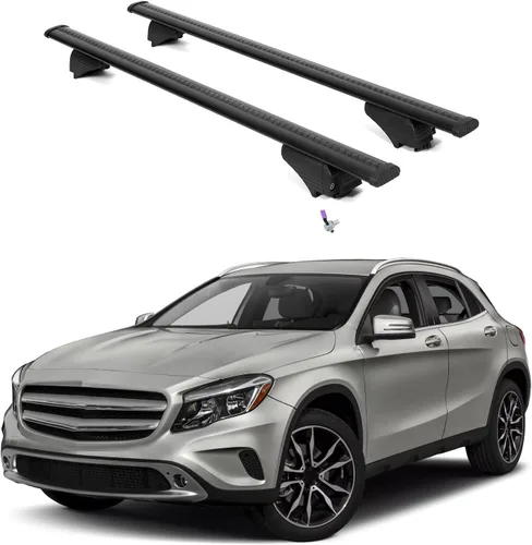 Vista 17 de ERKUL Barras transversales de techo para Mercedes Benz GLE (V167) 2019-2026 Barras transversales de aluminio con bloqueo antirrobo para techo Negro
