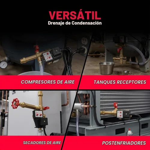 Vista 6 de Ingersoll Rand Edv200 1/4npt 110/120v Válvula de Drenaje Electrónica
