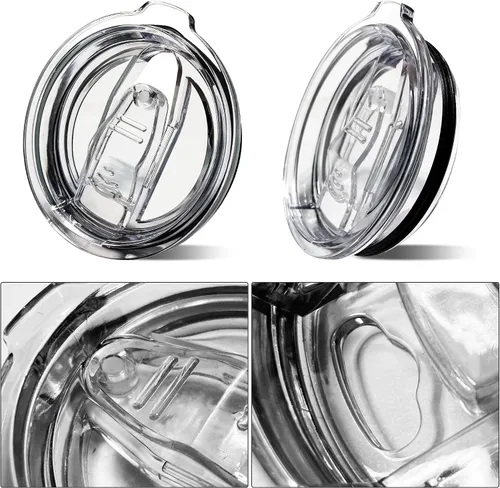 Vista 5 de Tapas de repuesto para vaso de 20 onzas, a prueba de derrames, resistentes a salpicaduras, para boca de taza de 3.25 pulgadas, compatibles con vasos