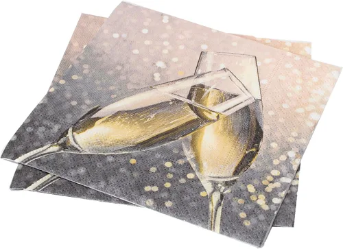 Vista 4 de Servilletas de papel Cheers para cócteles, aperitivos, bebidas de bar, fiestas de cumpleaños y eventos de boda, gruesas y absorbentes