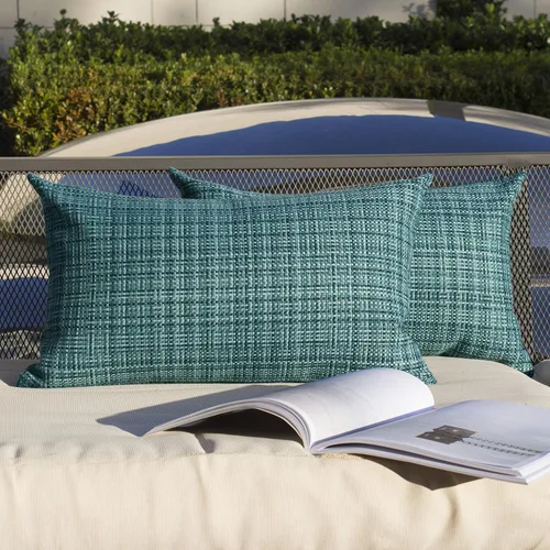 Vista 43 de Kevin Textile - Juego de 2 fundas de almohada decorativas para exteriores, impermeables, para jardín, patio, tienda de campaña, sofá, de 16 x 16