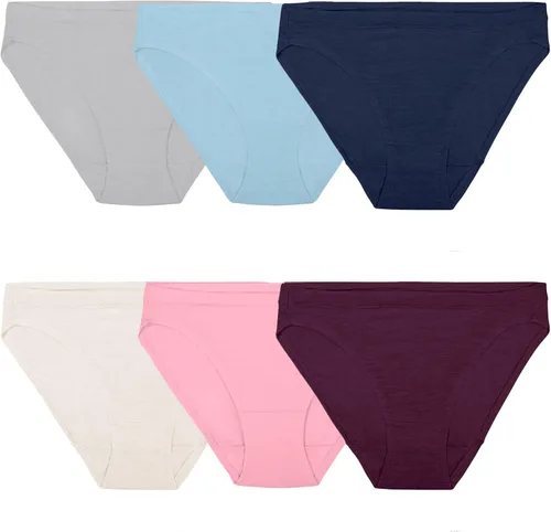 Vista 3 de Fruit of the Loom Ropa interior bikini de mezcla de algodón para mujer Bikini - Mezcla de algodón - Paquete de 12 - Los colores pueden variar