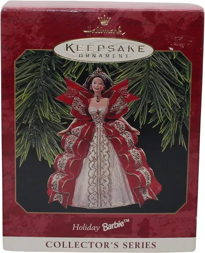 Vista 2 de 1997 Holiday Barbie - Adorno de recuerdo de Hallmark (QXI6212)