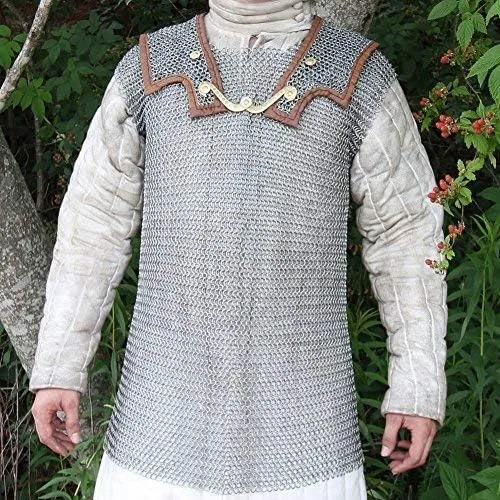 Vista 7 de Medieval Warrior Lorica Hamata Roman Chainmail Armor
