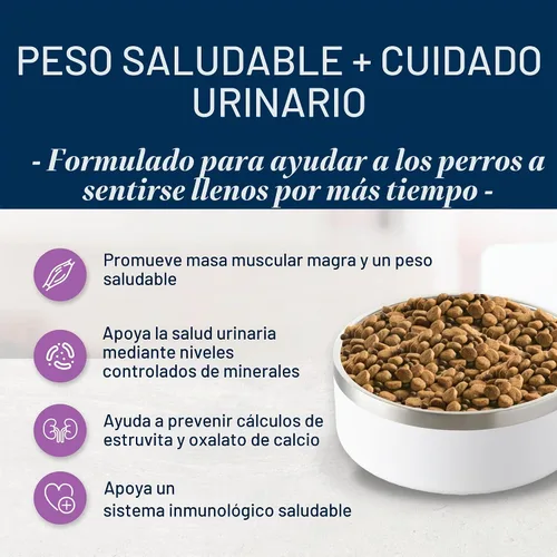 Vista 3 de Blue Buffalo Natural Veterinary Diet W+U - Alimento seco de pollo para Fórmula de control de peso y cuidado urinario, ingrediente #1 de pollo real