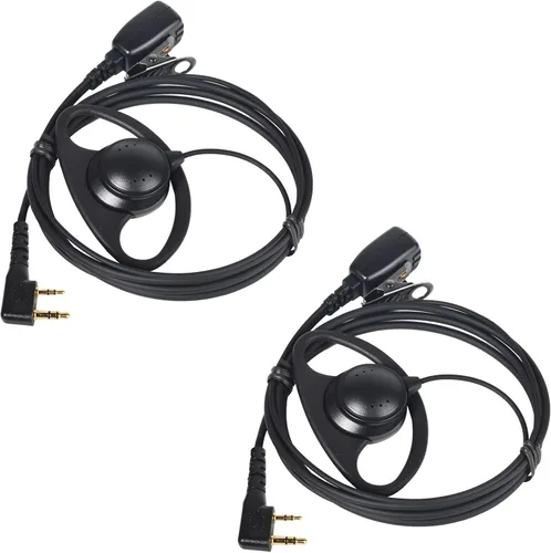 Vista 8 de Auricular de vigilancia Walkie Talkie en forma de D de 2 pines