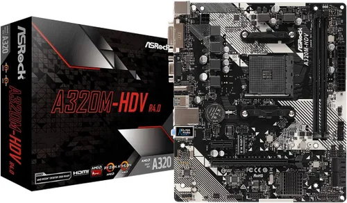 Vista 2 de ASRock AMD Ryzen AM4 compatible con chip A320 MicroATX placa base A320M-HDV R4.0