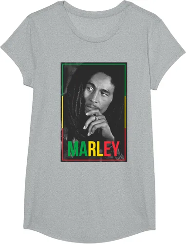 Vista 75 de Camiseta blanca oficial de Bob Marley Photo S Negro