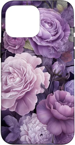 Vista 19 de Elegant Blush Pink And Purple Vintage Floral Rose And Peony Case for iPhone 16