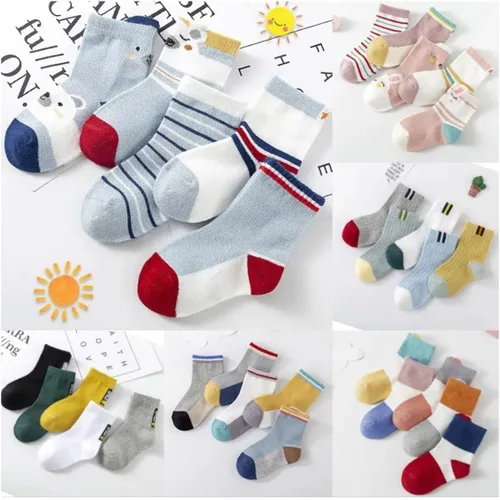 Vista 5 de Magic Pet Calcetines de algodón para niños, para deportes, escuela, fútbol, béisbol, guardería, divertidos, para niños pequeños, 5 pares, 1 paquete