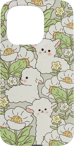 Vista 14 de Funda para iPhone 16 con diseño de oveja, cordero, margarita, granjero