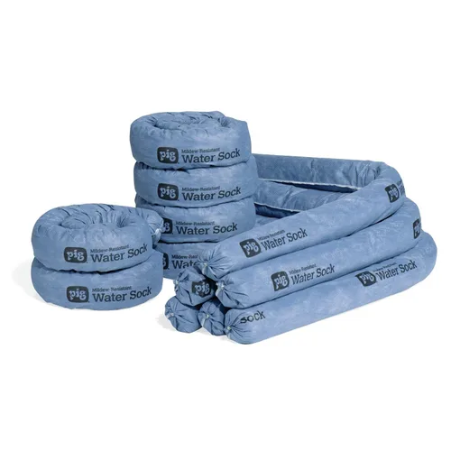 Vista 15 de PIG Calcetín absorbente resistente al moho Serpiente absorbente de agua 3 pulgadas de ancho x 10 pies de largo Absorción de 2.5 galones
