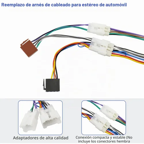 Vista 6 de Arnés de cableado ISO Compatible con Toyota Subaru Lexus Scion Adaptador Conector Enchufe de Cable de Radio Estéreo de Coche Car Radio Stereo Wire