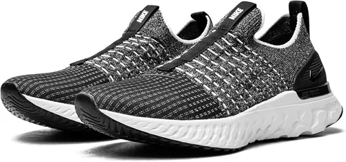 Vista 2 de Nike React Phantom Run Fk 2 - Tenis de correr para hombre Cj0277 True WhiteBlackPure PlatinumWhite