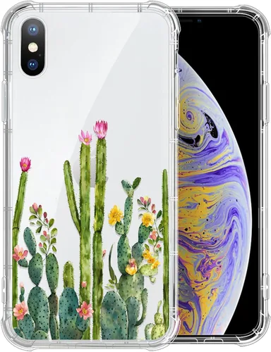 Vista 31 de Funda compatible con iPhone X/Xs, TPU suave, transparente, a prueba de golpes, funda protectora transparente para iPhone X/XS, alpaca