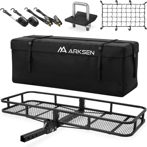 Vista 19 de Canasta de carga plegable de ARKSEN, receptor de enganche de 2", 60" de ancho