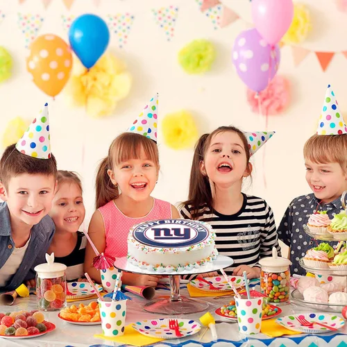 Vista 5 de 7.5 NY Giants - Decoración redonda comestible para tartas de cumpleaños, pastel de cumpleaños