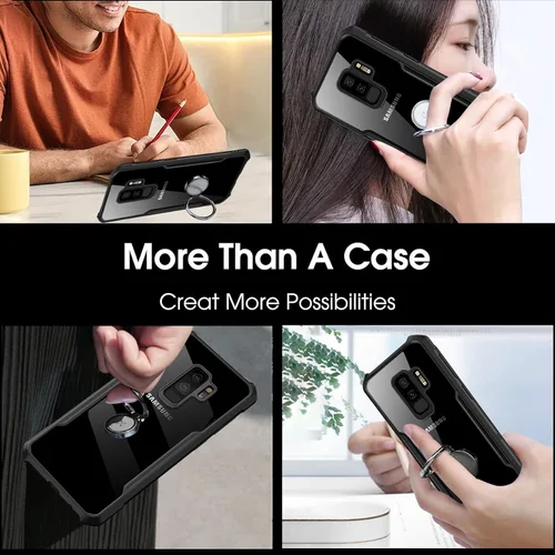 Vista 2 de Funda para teléfono Samsung Galaxy S9 Plus, soporte con soporte de anillo de 360 ° Soporte de coche protector a prueba de golpes, funda protectora