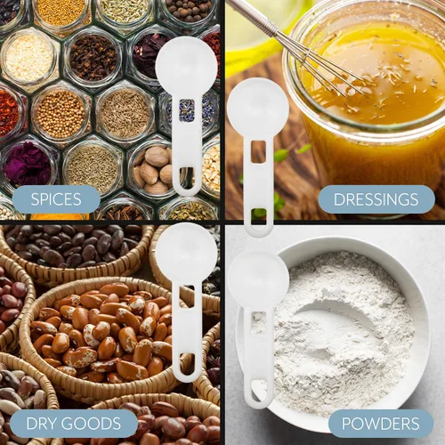 Vista 5 de Cornucopia Brands Paquete a granel de cucharaditas medidoras (paquete de 24); cucharas de 0.2 fl oz / 5 cc que caben dentro de una botella