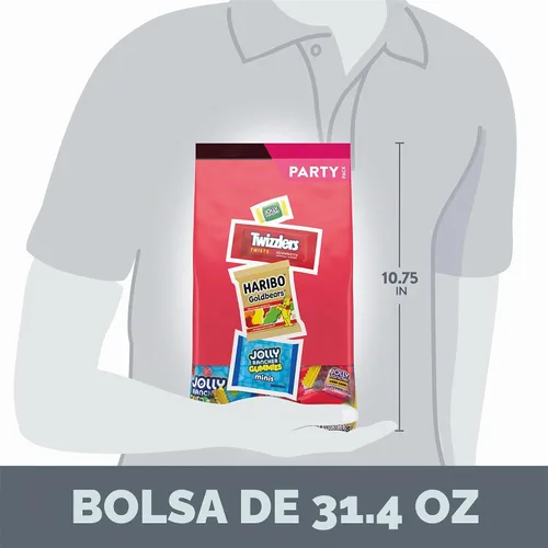 Vista 4 de HARIBO, JOLLY RANCHER y TWIZZLERS - Paquete surtido de dulces con sabor a frutas, 31.4 onzas