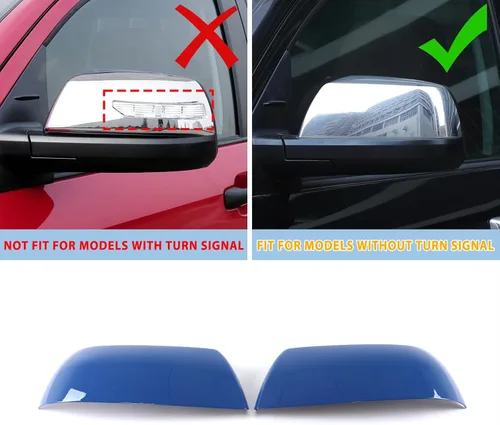 Vista 3 de Adhesivo ABS para cubierta de espejo retrovisor lateral exterior compatible con Toyota Tundra 2007-2021 Crew Max Sequoia 2008-2020 Accesorios