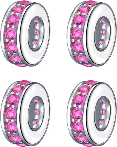 Vista 56 de 925 plata esterlina espaciador encanto grano con CZ transparente para pulseras Pandora Charms