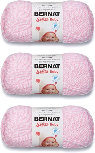 Vista 32 de Bernat Softee Baby Cotton Aqua Mist - Ovillo de lana para bebé, paquete de 3 unidades de 4.25 onzas, mezcla, 3 DK (ligero), 254 yardas
