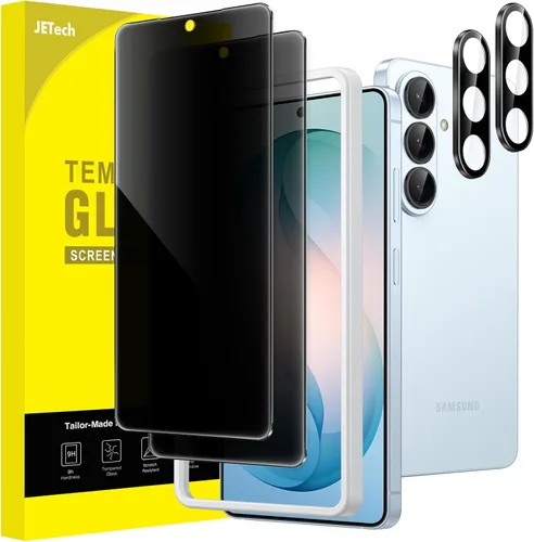 Vista 15 de JETech Protector de Pantalla de Privacidad para Samsung Galaxy S23 5G 6.1 Pulgadas con Protector de Lente de Cámara, Película de Vidrio Templado