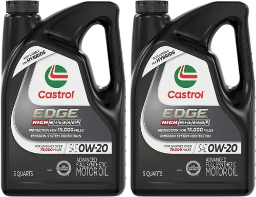 Vista 16 de Castrol EDGE High Mileage 0W-20 Advanced - Aceite de motor sintético completo, 1 cuarto de galón, paquete de 6
