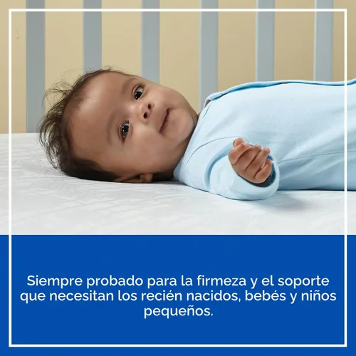 Vista 11 de Sealy Posture Perfect - Colchón impermeable de 2 etapas para cuna y colchón para cama de bebé, espuma viscoelástica híbrida y 150 bobinas de alta