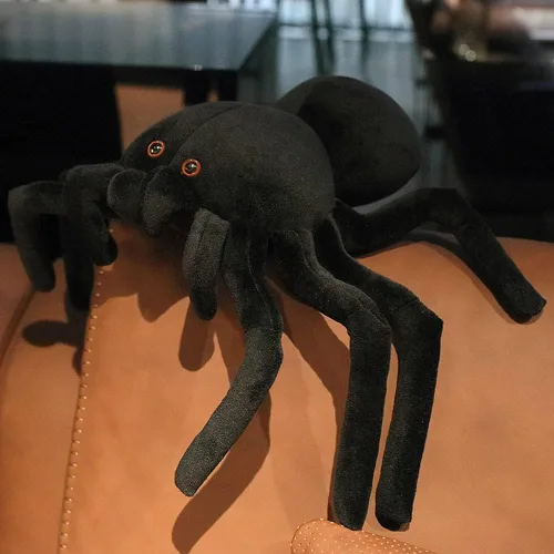 Vista 7 de HWD Muñeca de araña suave, lindos animales de peluche, juguetes de broma de felpa, regalos para niños, niños pequeños, cumpleaños, Halloween