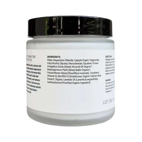 Vista 5 de Sleep Aid - Crema de magnesio - Raíz de valeriana y pasiflora para la calma - Bálsamo nocturno natural para ansiedad y sueño reparador - Con aceite