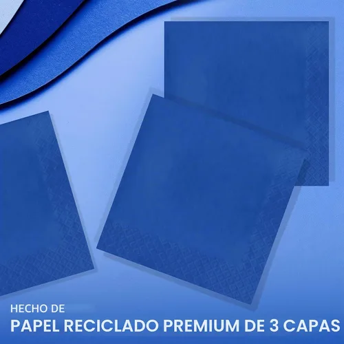 Vista 2 de Creative Converting Touch of Color - Servilletas de papel de 3 capas, 50 unidades para bebidas, color azul Bermudas, Servilleta para almuerzo