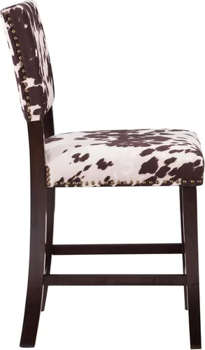 Vista 13 de Linon Udder Madness Corey Taburete de Bar, 48,3 cm de ancho x 56,5 cm de profundidad x 98,4 cm de altura, Mancha Manhattan