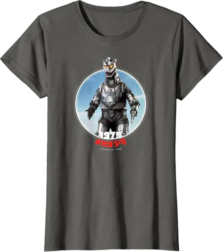 Vista 46 de Godzilla Mechagodzilla 1975 Icons of Toho T-Shirt Asphalt Grey