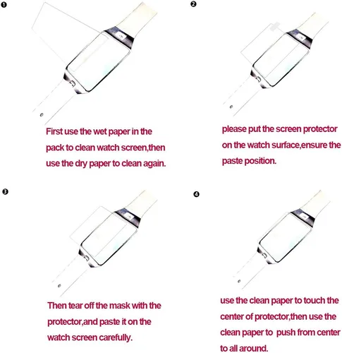 Vista 3 de foronechi - Protector de pantalla para reloj inteligente con 4 unidades en un paquete