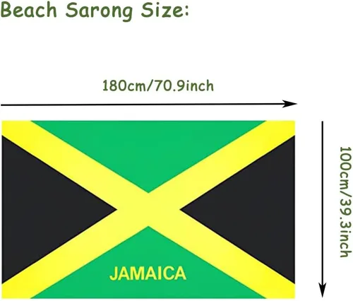 Vista 3 de Pareo de playa jamaicano para mujer, salida de baño para cubrir el traje de baño largo para mujer, Multicolor