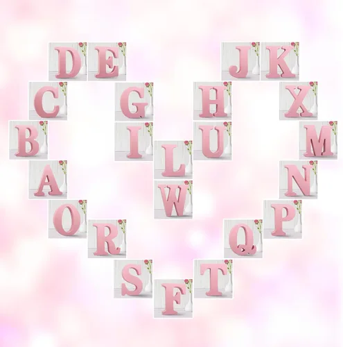 Vista 7 de AOCEAN Letras de madera rosa de 6 pulgadas sin terminar, letras de madera para pared MAGA, letras decorativas de pie en rodajas, tablero de letreros